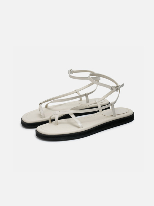 Rope up sandals Ivory