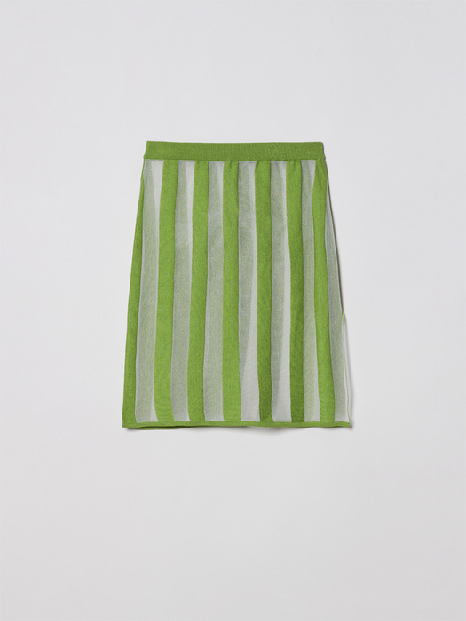 STRIPE KNIT SKIRT [GREEN]