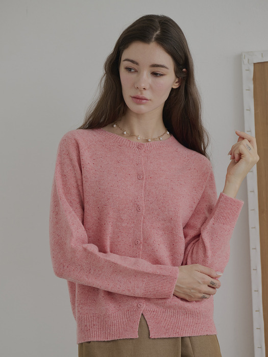 PURE WOOL ROUND CARDIGAN_ 4 COLORS