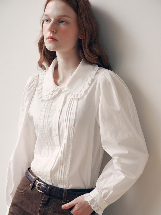 COLLAR LACE BLOUSE WHITE