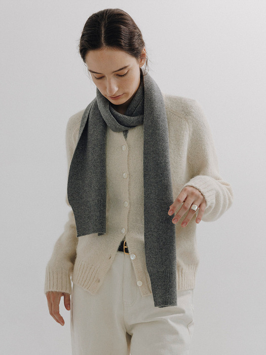 Cashmere Blended Long Scarf (Gray)