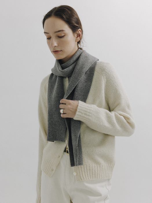 Cashmere Blended Long Scarf (Gray)