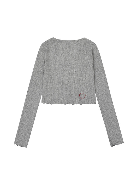 GURLS BASIC CARDIGAN GRAY