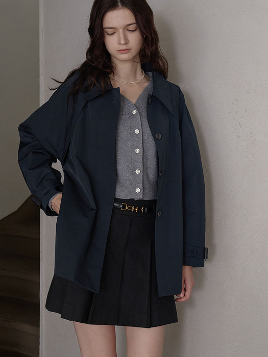 [24FW] Lautre Navy Half Trench coat