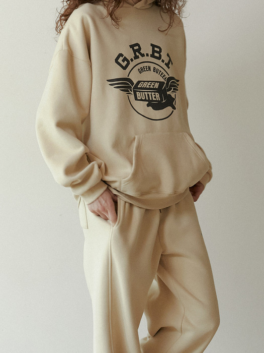 Butter Wing Fluff Hoodie (Beige)