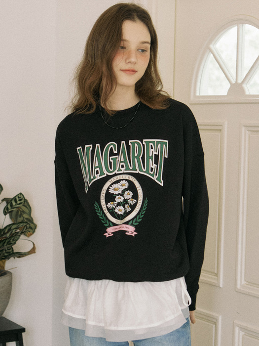 Margaret Artwork Sweatshirt - Black