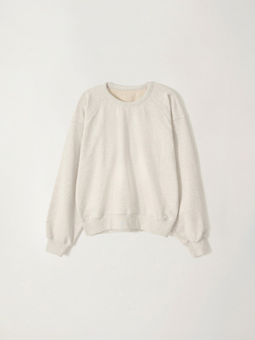 Cotton crewneck sweatshirt (Gray)