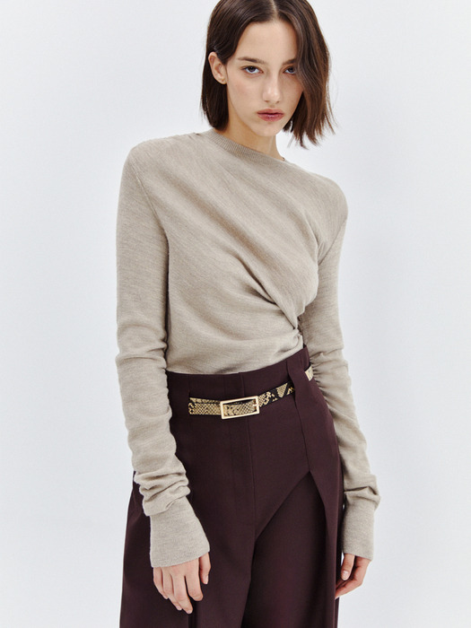 Crepe Wool Sweater