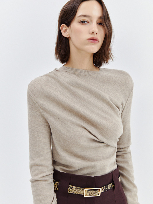 Crepe Wool Sweater