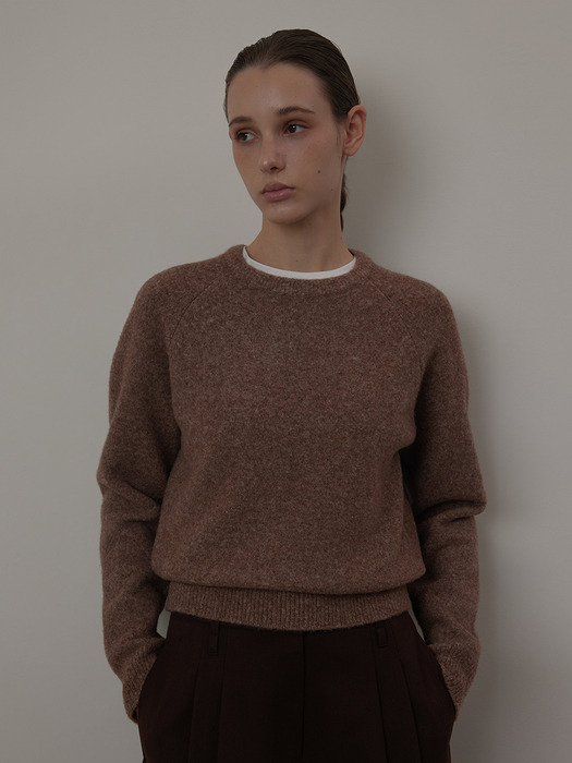 Alpaca Round Neck Span Raglan Knit_Pullover