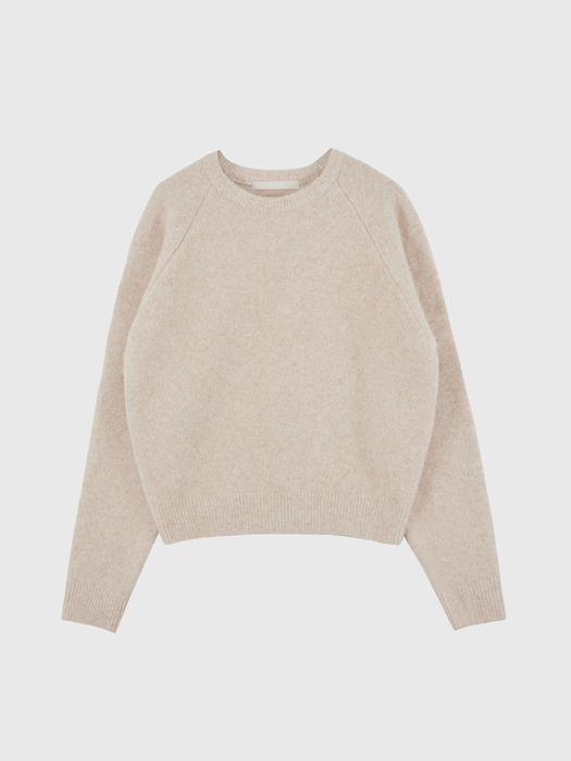 Alpaca Round Neck Span Raglan Knit_Pullover