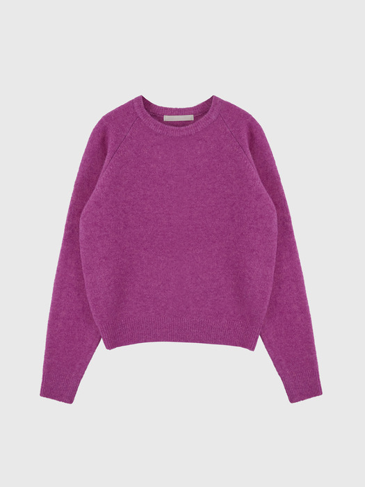 Alpaca Round Neck Span Raglan Knit_Pullover