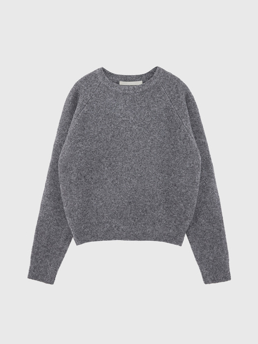 Alpaca Round Neck Span Raglan Knit_Pullover