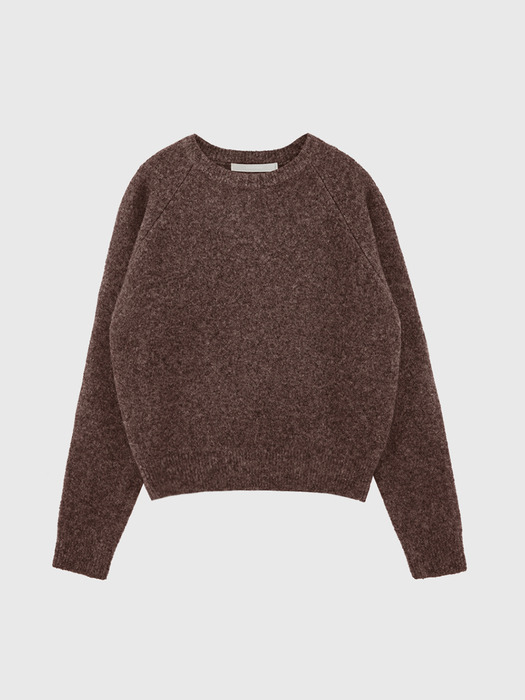 Alpaca Round Neck Span Raglan Knit_Pullover