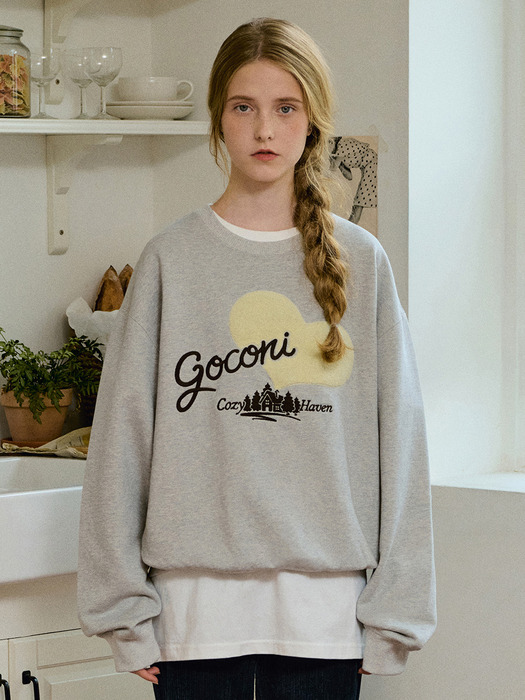 Cozy Haven Sweat Shirts - Melange Gray 스웨트셔츠 맨투맨