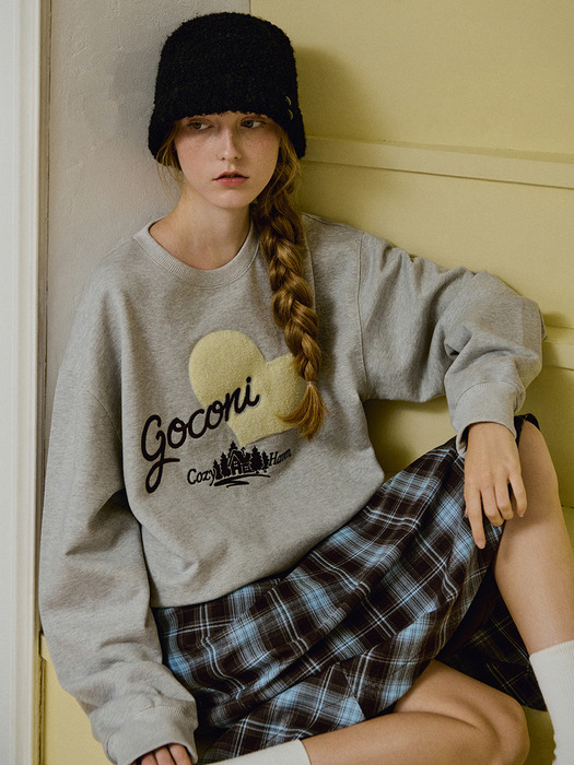 Cozy Haven Sweat Shirts - Melange Gray 스웨트셔츠 맨투맨