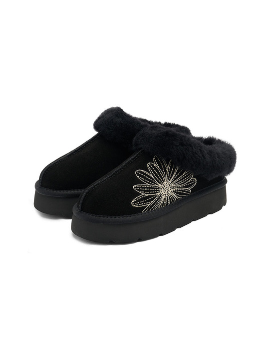 CLASSIQUE FUR MULE_BLACK