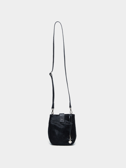 MINI CALF CROSS BAG, BLACK