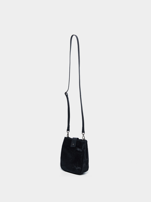 MINI CALF CROSS BAG, BLACK