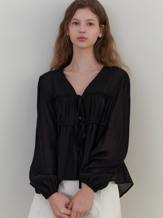 Creampuff blouse (black)