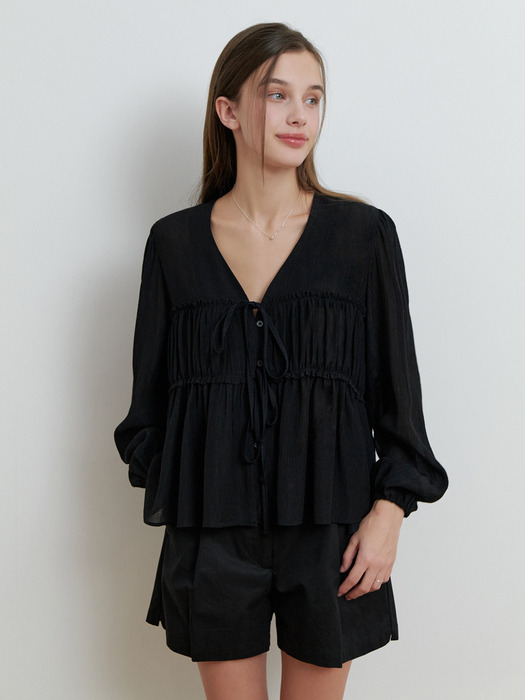 Creampuff blouse (black)