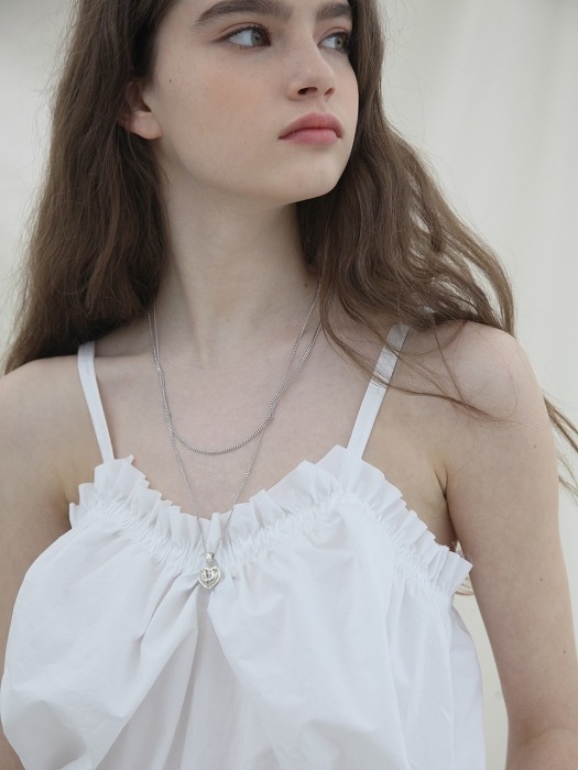 SOFT Heart Necklace_ Silver