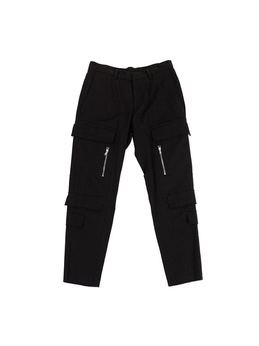 New Cargo Denim Trousers Black