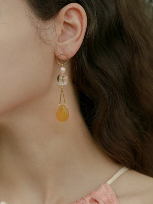 Yellow flamingo Earring (옵션 선택 가능)