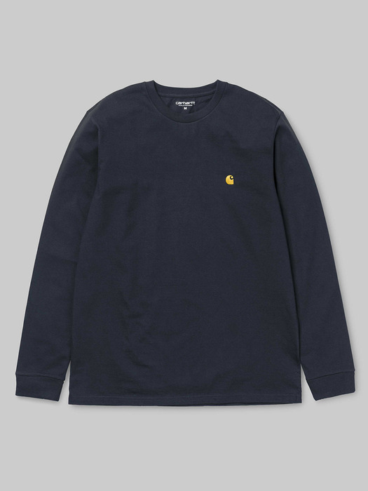 L/S CHASE T-SHIRT-DARK NAVY/GOLD