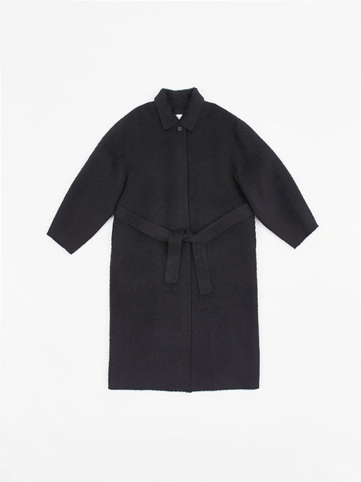 Suri Alpaca Coat (Dark Navy)