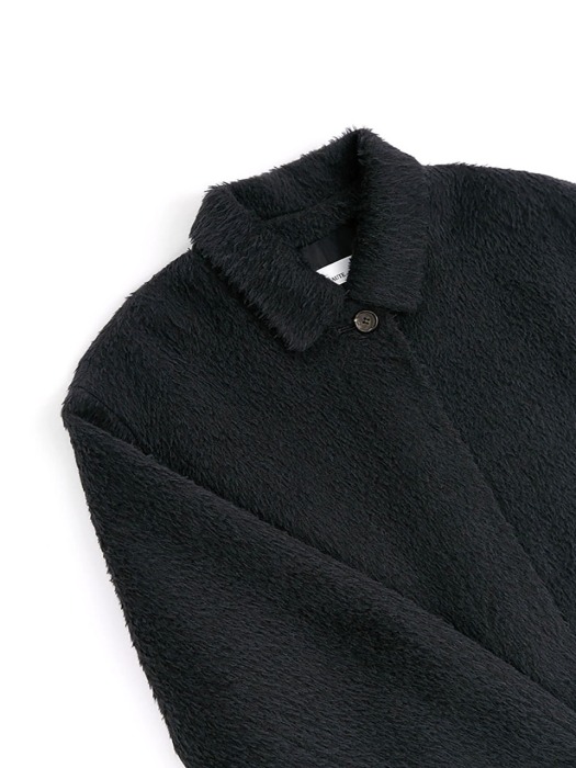 Suri Alpaca Coat (Dark Navy)