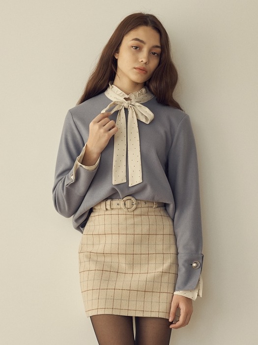 monts1030 color scheme ribbon blouse (sky blue) 