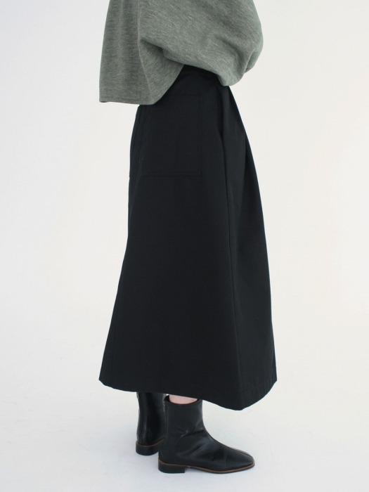 FLEECE LINED LONG SKIRT