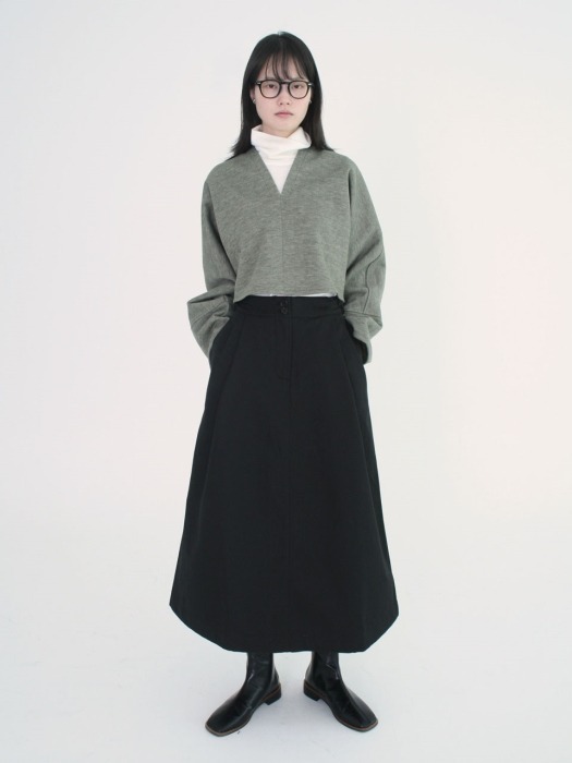 FLEECE LINED LONG SKIRT