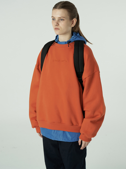[L]Embroidey gmt logo sweatshirt-orange