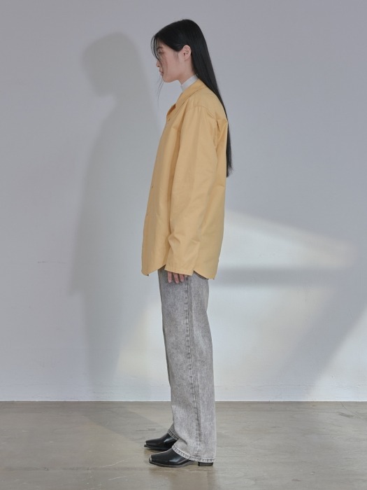 UNISEX 3.1.1 WIDE COLLAR SHIRT - MUSTARD