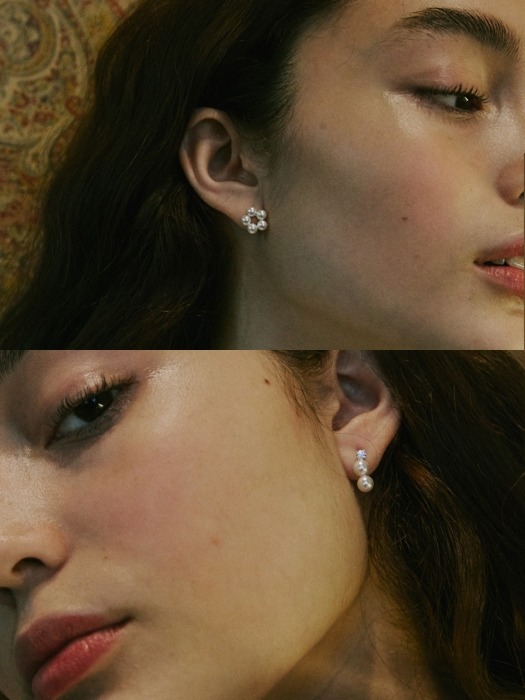 [SET]Petit Flower Earring+Petit Pearl Earring