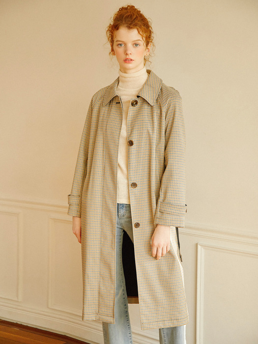 Modern Check Trench_Brown