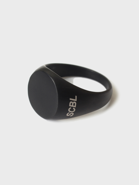 SCB005 Logo black bold matt ring