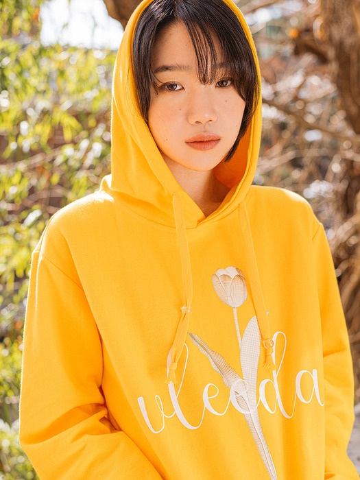 logo tulip yellow hoodie