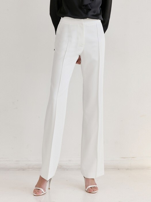 [미전시]BREEZE Straight  trousers (White)