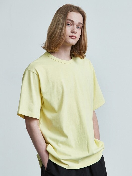 16color premium cotton t-shirt (lemon)