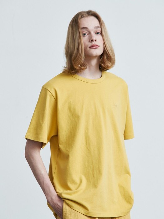 16color premium cotton t-shirt (lemon)