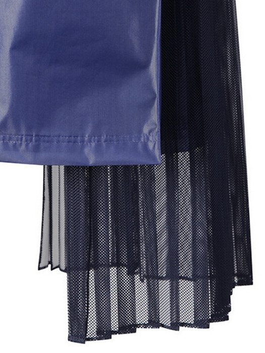 Mesh pleats with sporty wrap skirt_RQKAM20890BUL