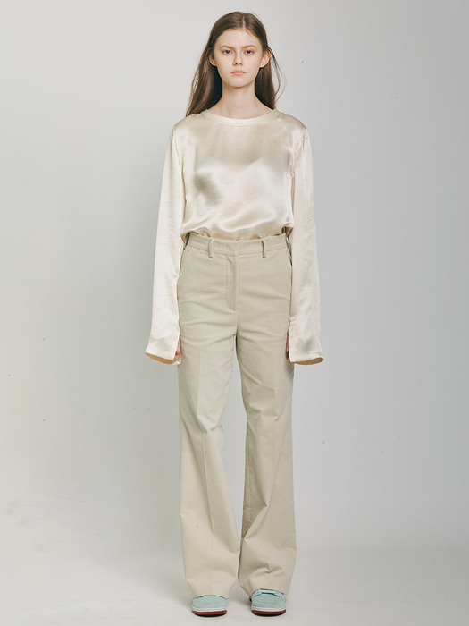 AERO HIGH RISE TROUSERS[Fog Beige]