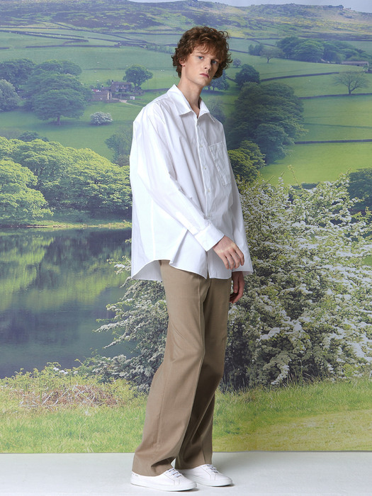 Long Wide Trousers(Brown)