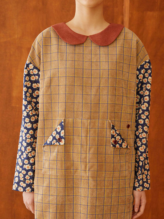 k-patchwork dress (check)