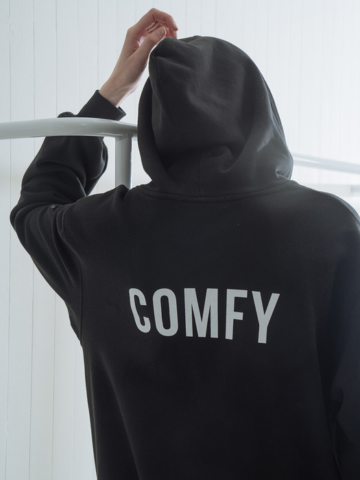 [COMFY] COMFY BACK LOGO HOODY (BLACK)