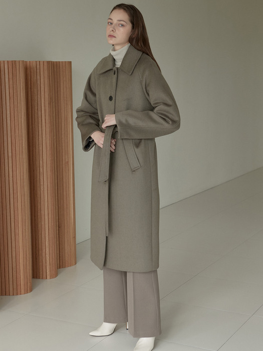 OU546 raglan single wool coat (khaki)