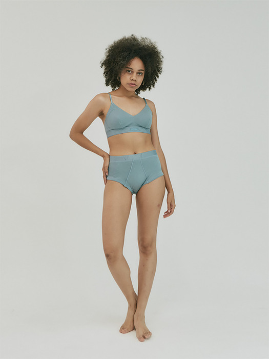 Ribbed Modal Brief for Woman - Sky Blue